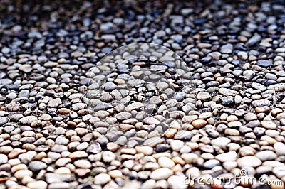Gravel tile grey stone texture macro Stock Photo