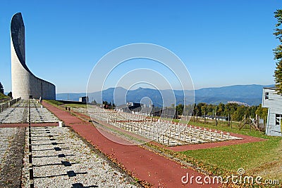 Graves at Natzwiller-Struthof concentration camp, France Editorial Stock Photo