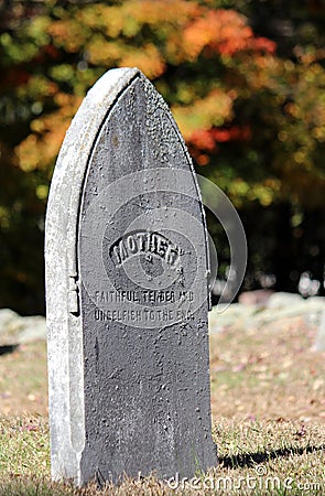 Gravestone - Mother Stock Photo