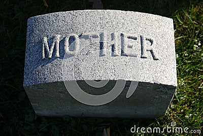 Gravestone: mother Stock Photo