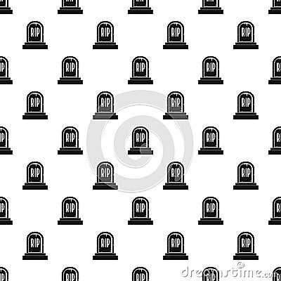 Gravestone with RIP text pattern vector Vector Illustration