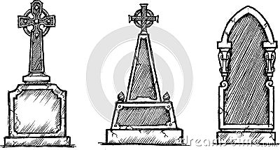 Gravestone Sketch Stock Vector - Image: 40863551