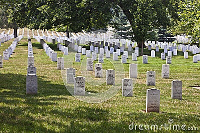 Gravestones on Arlington National Editorial Stock Photo
