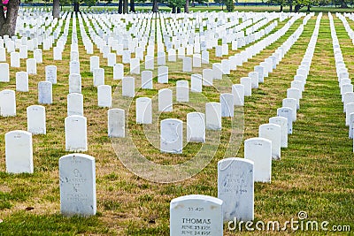 Gravestones on Arlington National Editorial Stock Photo