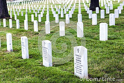 Gravestones on Arlington National Editorial Stock Photo