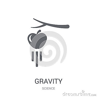 Gravity icon. Trendy Gravity logo concept on white background fr Vector Illustration