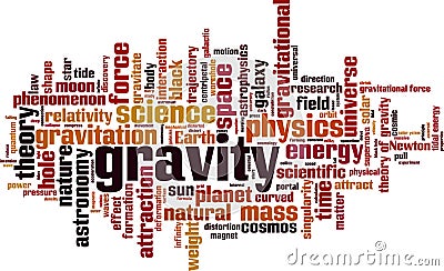 Gravity word cloud Vector Illustration