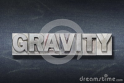 Gravity word den Stock Photo