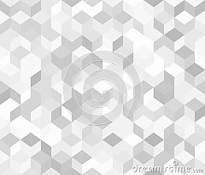 Vector seamless pattern. Gray 3d background. Vector Illustration