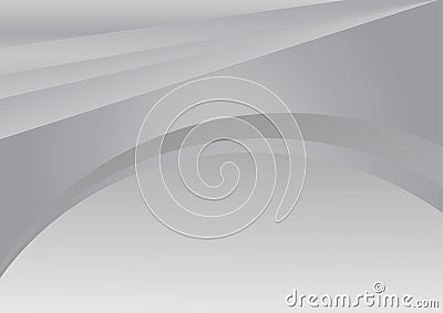 Gray abstract waves background vector and copy space Vector Illustration