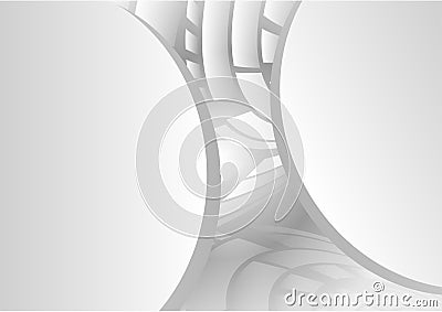 Gray abstract waves semicircle background vector Vector Illustration