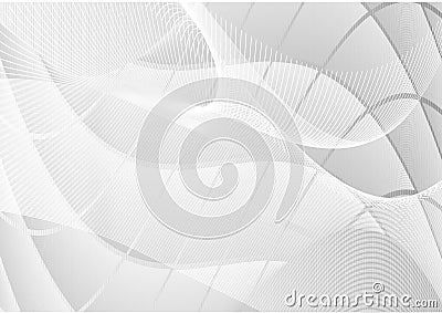 Gray abstract waves straight line background vector Vector Illustration