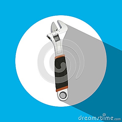 gray adjustable end wrench on the background Stock Photo