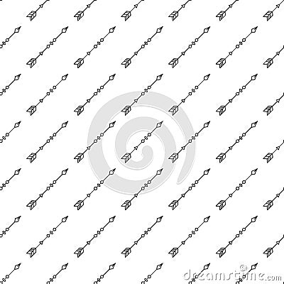 Gray arrows seamless pattern on white background Vector Illustration