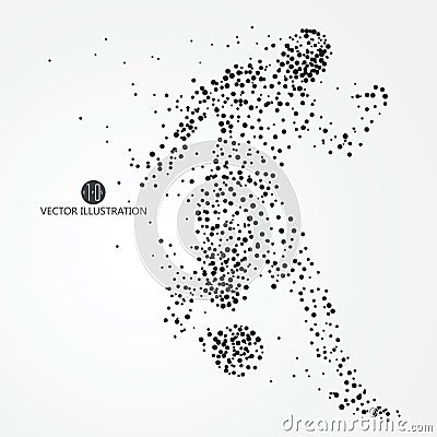Gray background, center point, center point,Vector people, sports, strength. Stock Photo