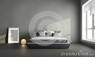 Gray bedroom Stock Photo