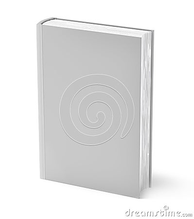 Gray book isolated on white . Stock Photo