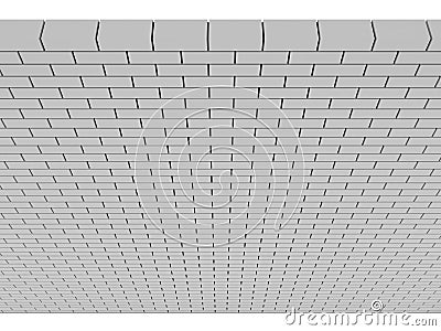 Gray Brick Wall. Cartoon Illustration