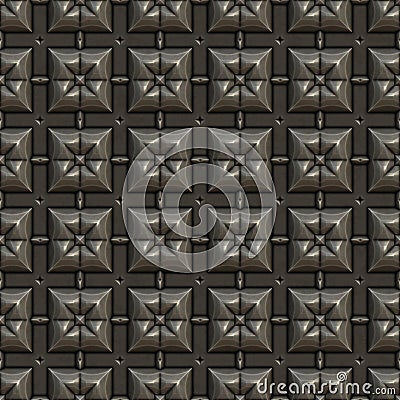 Gray brown coffee-colored ceramic mosaic gem stone tile polygonal ornament 3d seamless texture Stock Photo