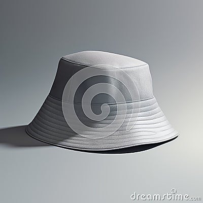 Gray Bucket Hat: Subtle Shading And Imitated Material In Oliver Wetter Style Stock Photo