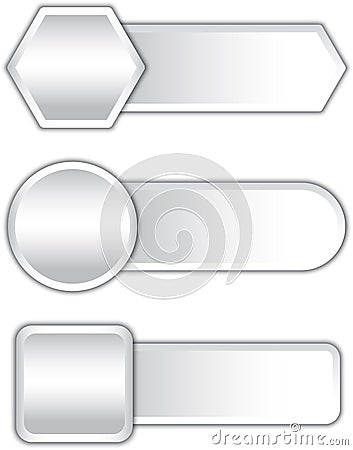 Gray buttons Vector Illustration