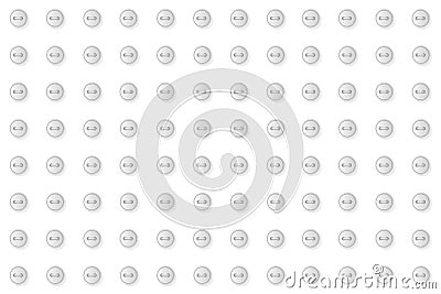 Gray buttons geometric abstract seamless pattern. Monochrome neutral white design background illustration Cartoon Illustration