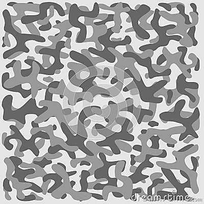 Gray Camouflage Pattern Vector Illustration