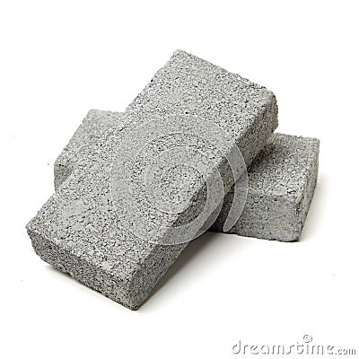 Gray cement solid brick Stock Photo