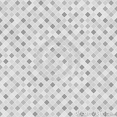 Gray checkered diamond pattern. Seamless vector background Vector Illustration