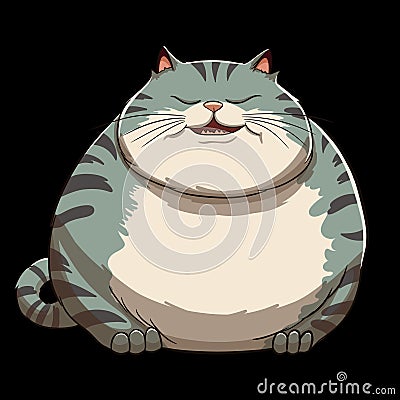 A gray chubby kitty Stock Photo