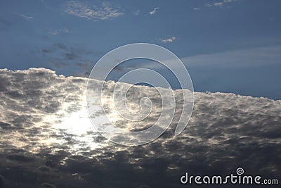 Gray clouds in blue sky Stock Photo