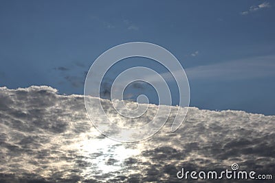 Gray clouds in blue sky Stock Photo