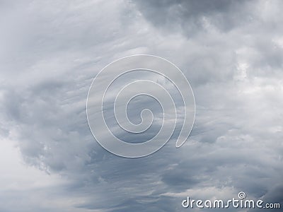 Gray clouds cumulus and cirrus Stock Photo