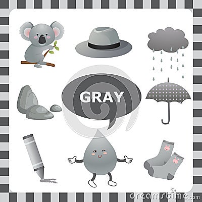 Gray color Vector Illustration