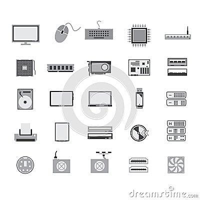 Gray computer device icon design Vector Illustration