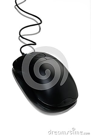 Gray computer mouse Stock Photo