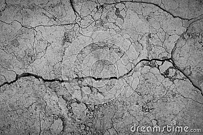 Gray cracked concrete texture background, close up Stock Photo