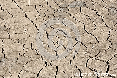 Gray cracked dehydrated land Stock Photo