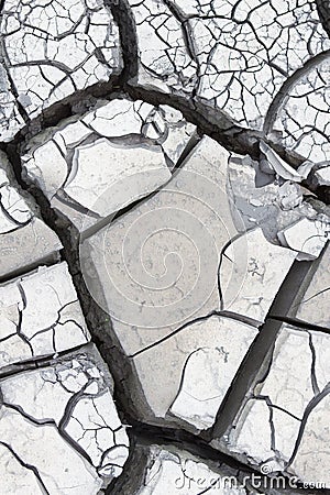 Gray cracked mud Stock Photo