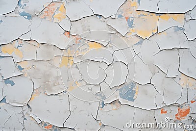 gray cracked paint texture on concrete Stock Photo
