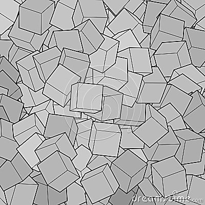 Gray cubes. Geometric background. Abstract template for presentation Stock Photo