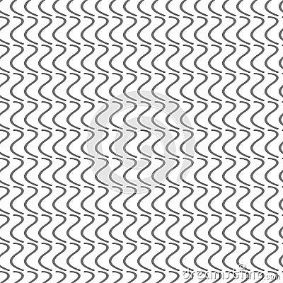 Gray curve seamless pattern background Vector Illustration