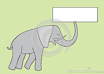 Gray elephant Vector Illustration