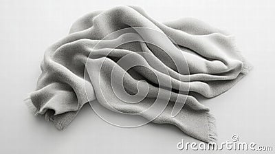 Gray Fabric Drapes Softly, Exploring Texture, Color, and the Art of Fabric Folding, a Visual Study of Textile Aesth Stock Photo