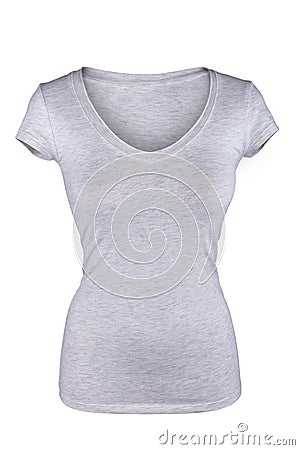 Gray female t-shirt Stock Photo