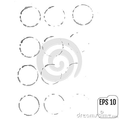 gray footprint cup of coffee design element. Vector Illustration