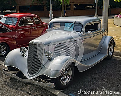 Gray 1933 Ford Three Window Coupe Editorial Stock Photo