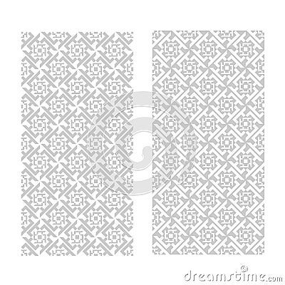 Gray geometric diamond wind turbine normal and inverse pattern abstract seamless vector background Vector Illustration