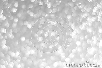 Gray glitter bokeh background, silver shiny star pattern Stock Photo