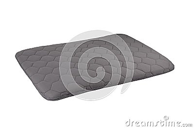 Gray hexagon pattern crib mattress isolated on white background Stock Photo